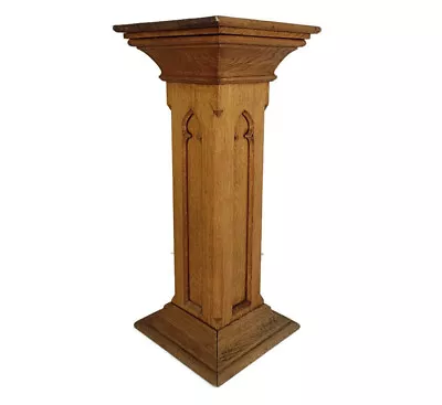 Gothic Antique Wooden Ornate Side Display Table Pedestal Plant Stand Church Chap • $981