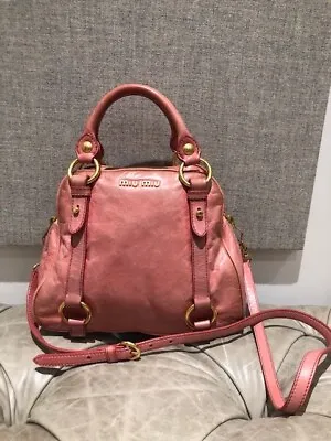 Authentic MIU MIU Pink Leather Satchel / Crossbody Bag • $99.99