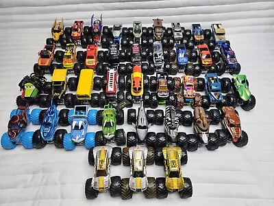 Huge Hot Wheels Monster Jam Trucks 1:64 Diecast Lot Of 38 - No Duplicates • $124.99