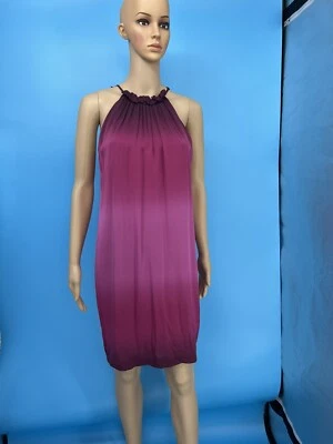 $21 • Buy VINCE Women's Lilac Silk Ombre Dip Dye Sleeveless Halter Dress Size: S V06315009