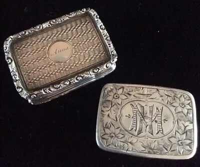 Two(2) Birmingham England Sterling Silver Vinaigrettes • $500