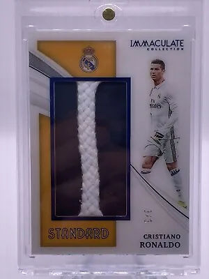 2021 Panini Immaculate Cristiano Ronaldo Shorts String Real Madrid MATCH WORN /3 • $2850