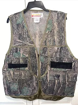 Mens Vtg WINCHESTER Trebark Camouflage Camo Conceal Shooting Hunting Vest Large • $19.99