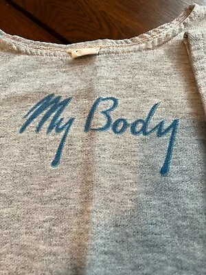 Vtg Crop Top Sweatshirt Workout Body Builder Sonny Schmidt My Body LG Unisex • $19.99