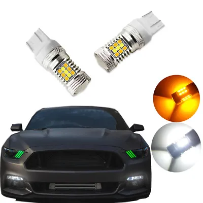Switchback 28-SMD LED Bulbs Fit 2015-up Ford Mustang As Turn Signal Lights & DRL • $19.99