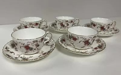 Minton Ancestral Vintage Set Of 5 Tea Cups & Saucers  England Fine Bone China • $48