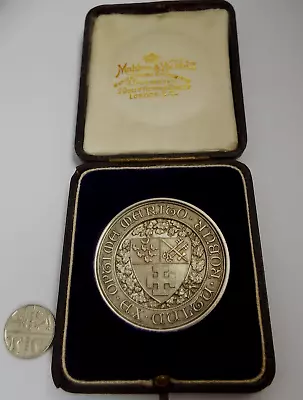 Large Heavy Boxed Mappin & Webb English Antique 1930 Solid Sterling Silver Medal • $32.84