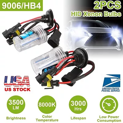 2 Pcs Car Xenon Super Vision HID 9006 8000K 35W Headlight Lamp Replacement Light • $9.33