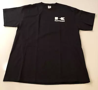 Vintage Kawasaki  Motorcycle T Shirt Black Size Extra Xl Fits Like A Large • $25