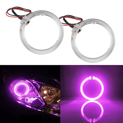 Pink Purple 2.5  LED Light Guide Angel Eyes Halo Ring DRL Car Headlight Retrofit • $21.99
