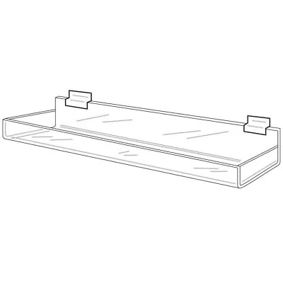 Slatwall Tray For Retail Merchandise Display Clear Acrylic 11.75 Inches Wide X 4 • $29.55