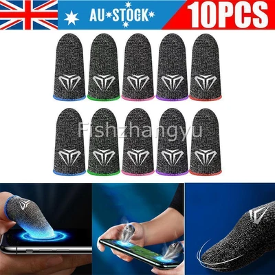 $15.17 • Buy 10 Phone Mobile Game Finger Sleeve Thumbs Gloves Sweatproof Gamer PUBG Equipment