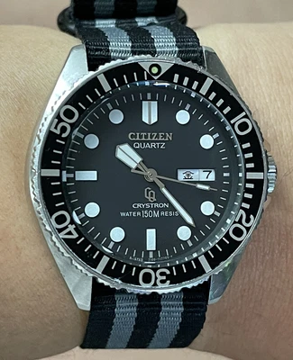 $355.29 • Buy 1980 Citizen Crystron 150M JDM Diver Watch