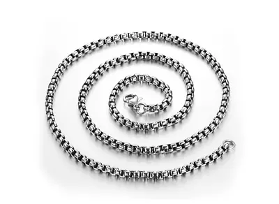 16-36 MEN Stainless Steel 2.5mm Silver Box Link Chain Necklace • $3.95