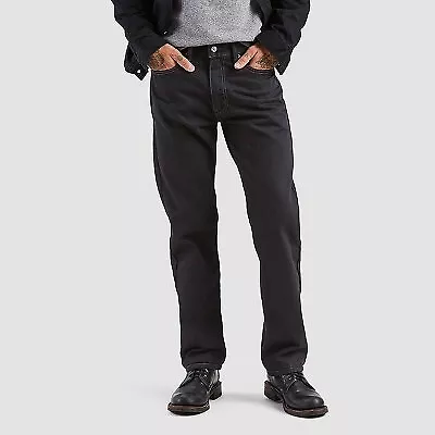 Levi's Men's 505 Regular Fit Straight Jeans - Black 38x30 • $23.99