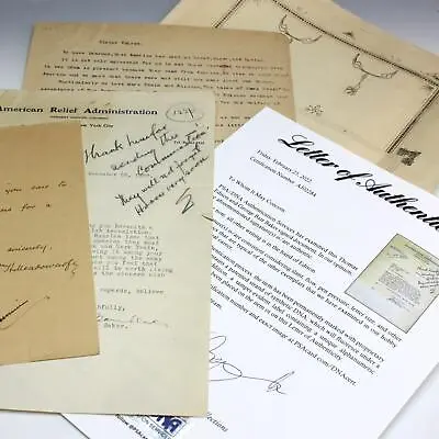 Thomas Edison Autograph American Relief Administration RUSSIA Letter PSA / DNA • $749.99