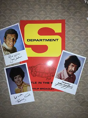 Peter Wyngarde Department S Black Out Script Book With 3 Promo Cards Jason King • £14.99