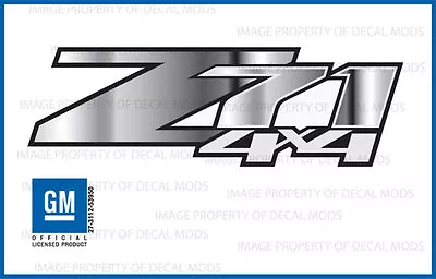 $17.22 • Buy Set Of 2 - Z71 4x4 Chevy Silverado 2007-2013 Decals Stickers Chrome Fade GRCHRM