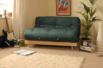 £149.99 • Buy Double 4ft Luxury Futon 2 Seater Wooden Frame Sofa Bed Mattress In 11 Colours
