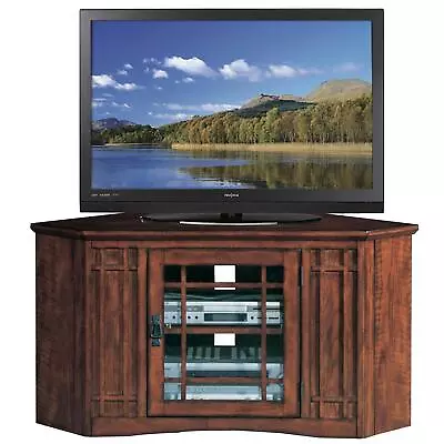 Leick Home 88285 One Door Corner TV Stand With Adjustable Shelf For 50  TV's Bu • $345.95