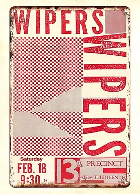 Household Decor 1983 The Wipers 13th Precinct Concert Poster Metal Tin Sign • $18.84