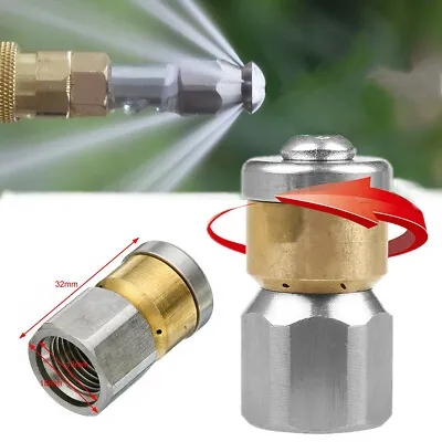 Steel Pressure Washer Drain Sewer Cleaning Pipe Jetter Rotary Nozzle 1/4 F 3 Jet • $4.58