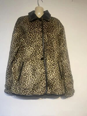 £9.99 • Buy Mulberry Street Ladies Leopard Print Reversible Jacket Size Large.