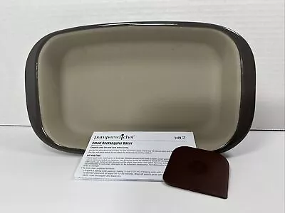 Pampered Chef Stoneware Small Gray Rectangular Baker 1421 Stone Rectangle Small • £53.01