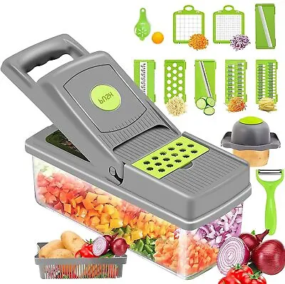 £14.98 • Buy 15 In 1 Food Vegetable Salad Fruit Peeler Kitchen Cutter Slicer Dicer Chopper UK