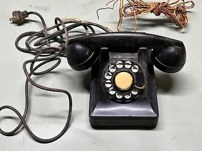 Vintage 1940's Western Electric Company 302 Black Rotary Telephone FIW Handset • $49.95