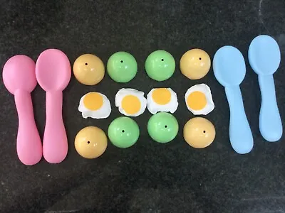 Egg And Spoon Race Set. Plastic Spoons And Egg Holders. 4 Pieces • £5