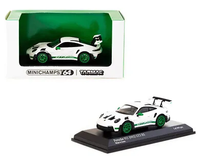 MINICHAMPS X TARMAC - WHITE / GREEN PORSCHE 911 (992) GT3 RS LIMITED TO 999 PCS • $32.95