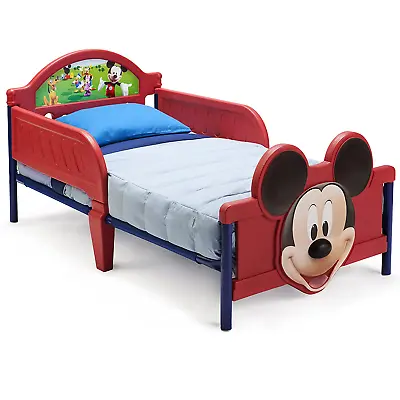 Toddler Bed Disney Mickey Mouse 3D-Footboard Rail Safe For Kid Little Boys Girls • $109.51