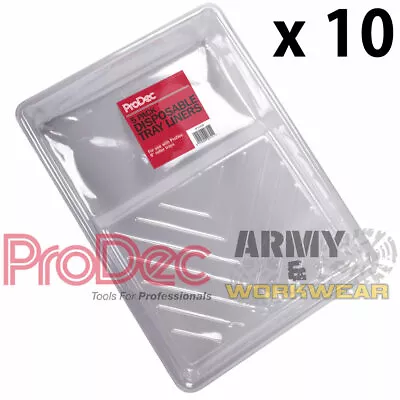 10 X Prodec Moulded Plastic Tray Liners For 9  Paint Rollers For Multi Colours • £8.95