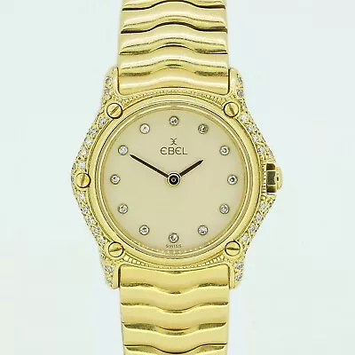 Ebel Sport Classic Diamond Ladies 18ct Yellow Gold Bracelet Watch • £7850