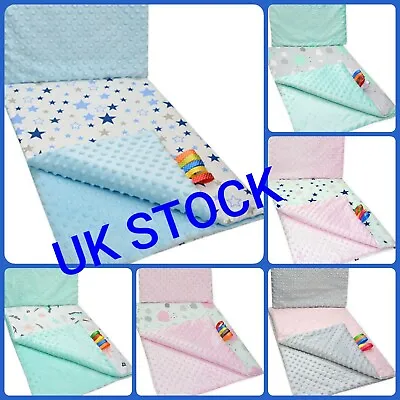 £6.99 • Buy 2 Piece Baby Blanket And Flat Pillow Bedding Set Cot Bed Moses Basket Crib Pram