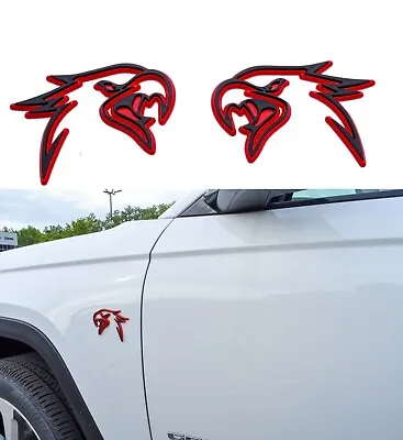 Black Red TRAILHAWK Trail Hawk Emblem Decal Nameplate Fits Jeep Dodge Chrysler  • $35.89