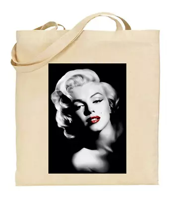 Shopper Tote Bag Cotton Canvas Cool Icon Stars Marilyn Monroe Ideal Gift Present • £7.99