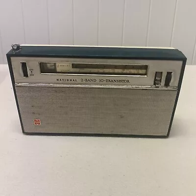 1961 VINTAGE RETRO NATIONAL T-63 T 2-Band 10-Transistor Portable Radio AM & SW • $49