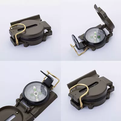 US 1-2 Pack Metal Pocket Army Style Compass Military Outdoor Adjustable Luminous • $7.04