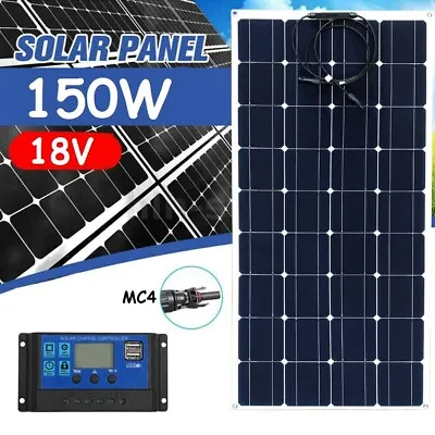 £89.99 • Buy Solar Panel Kit  LCD Controller 150W 18V Battery Charger Caravan Boat RV Camping