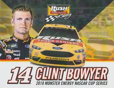 2018 Clint Bowyer  Rush Truck Centers  #14 Nascar Monster Energy Cup Postcard • $2.25