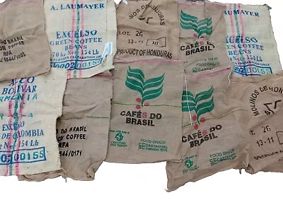 10x Used Empty Coffee Hessian Burlap Jute Bags Sacks  • £15