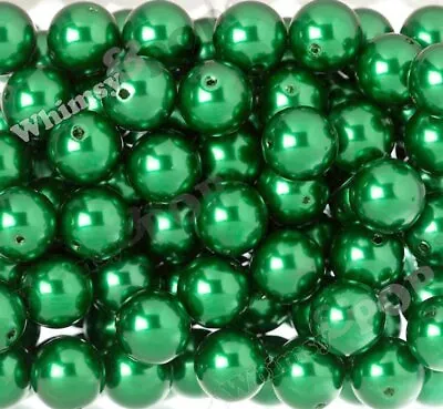 20mm Pearl Metallic Bubblegum Beads 24 Beads Per Pack Colorful Chunky Beads • $7.50