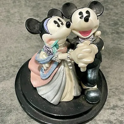 Disney We're Steppin Out Mickey Minnie Mouse Dancing 1997 #266744 Enesco Figure • $21.99