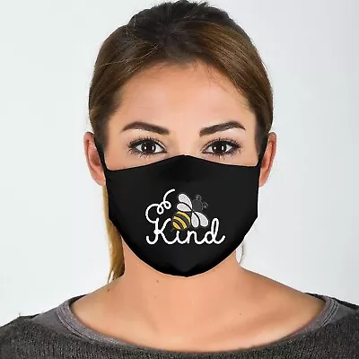 Bee Kind Unisex 4 Ply Cotton Jersey Face Covering/Masks. Washable Comfy Fit • £9.99