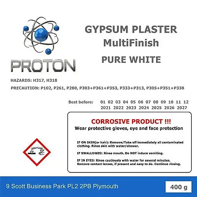 400g Snow White Gypsum Multi Finish Plaster Repair Filler With Polymers FREE P&P • £9.99