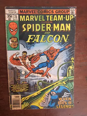 Marvel Team-Up #71 - Spider-Man Falcon Captain America Plantman -READING COPY • $1.25