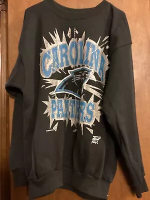 Vintage 1983 Carolina Panthers Black Crew Neck Sweat Shirt 2XL Warfield • $39.99