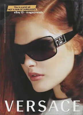 VERSACE Eyewear 1-Page PRINT AD Fall 2007 Catherine McNeil PRETTY WOMAN • $6